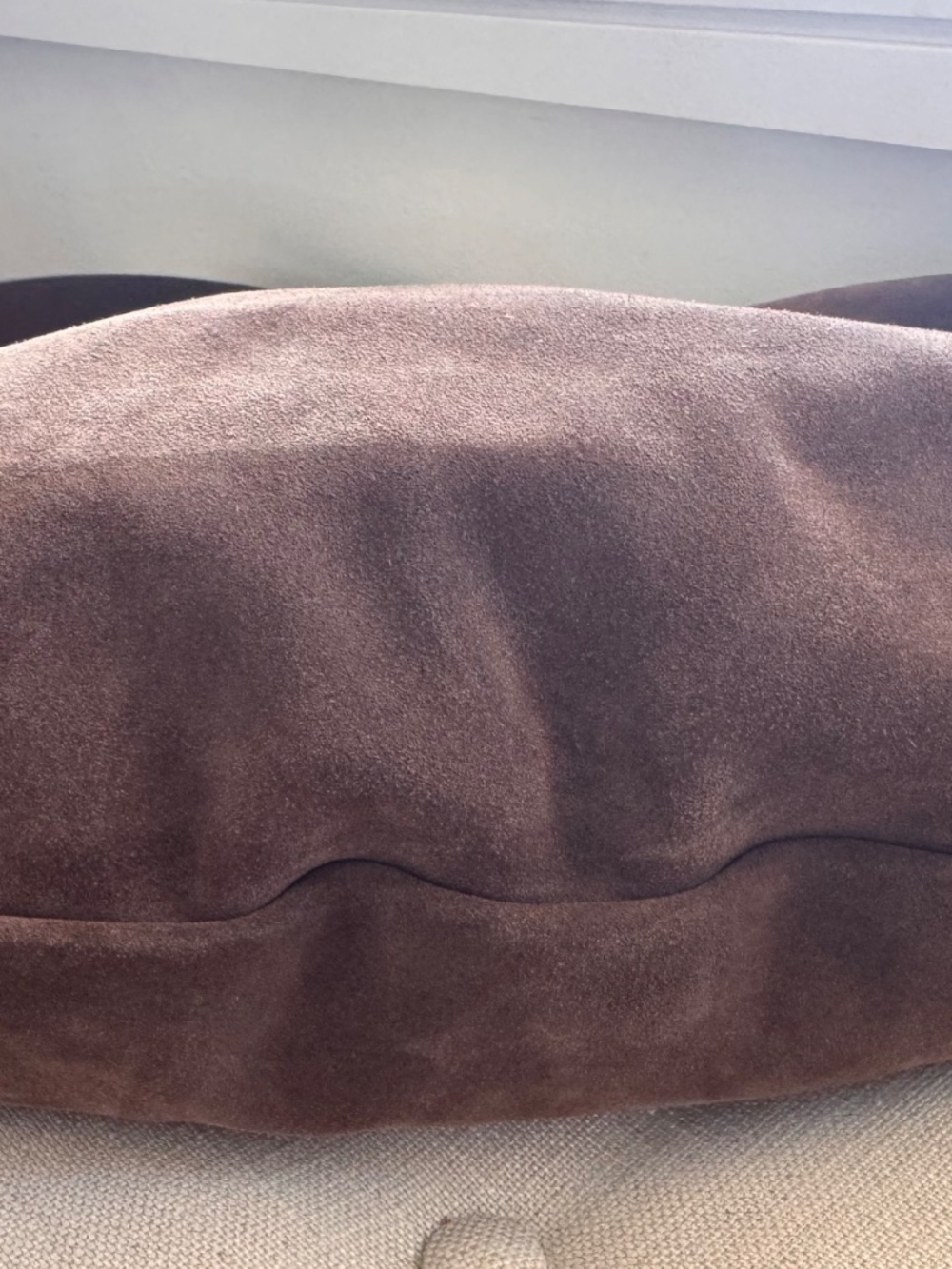 ARKET Curved Suede Shoulder Bag | Chocolate Brown | Like New - Picture 11 of 15